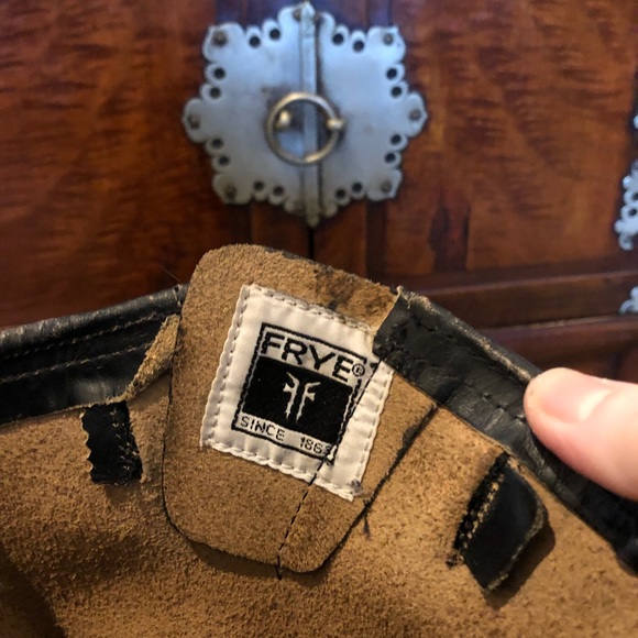 Frye sz 6 Veronica slouch distressed black boot🌹 - Picture 4 of 6